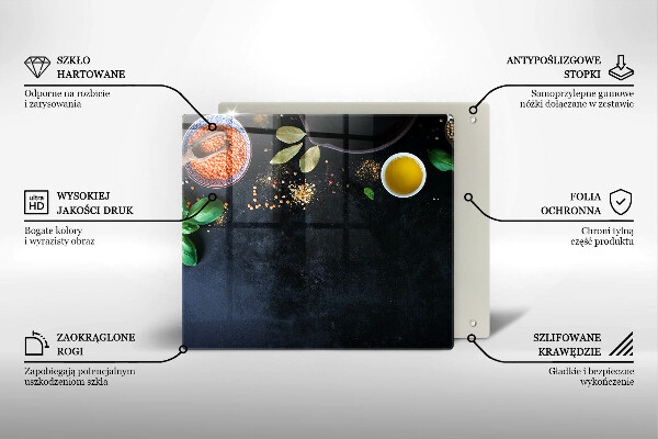 Glas Ceranfeldabdeckung Schüsseln mit Gewürzen