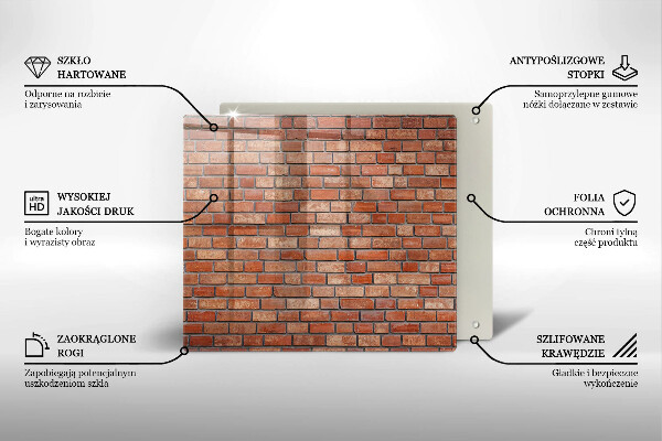 Glas Ceranfeldabdeckung Backsteinmauer