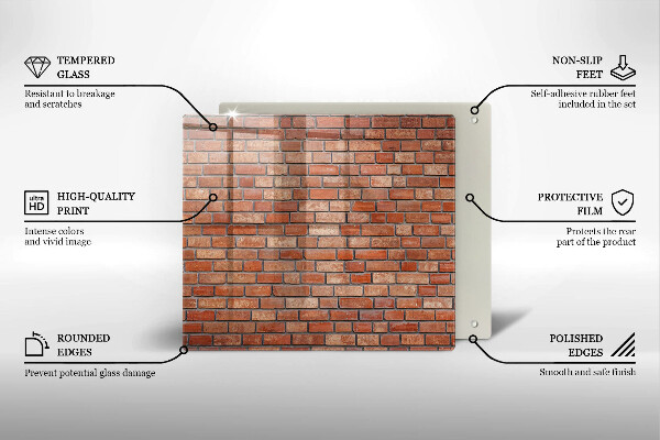 Glas Ceranfeldabdeckung Backsteinmauer