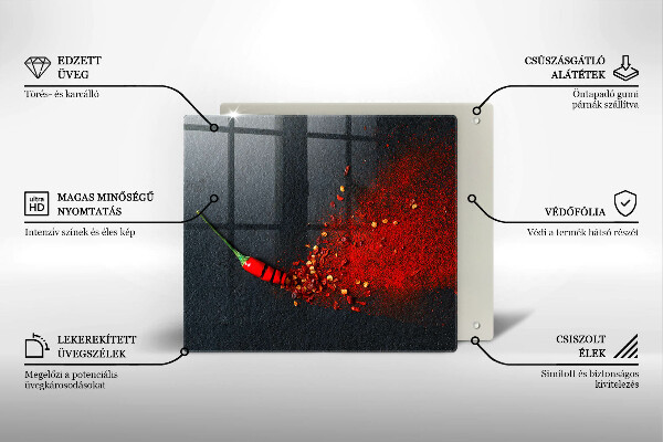 Glas Ceranfeldabdeckung Chilischote