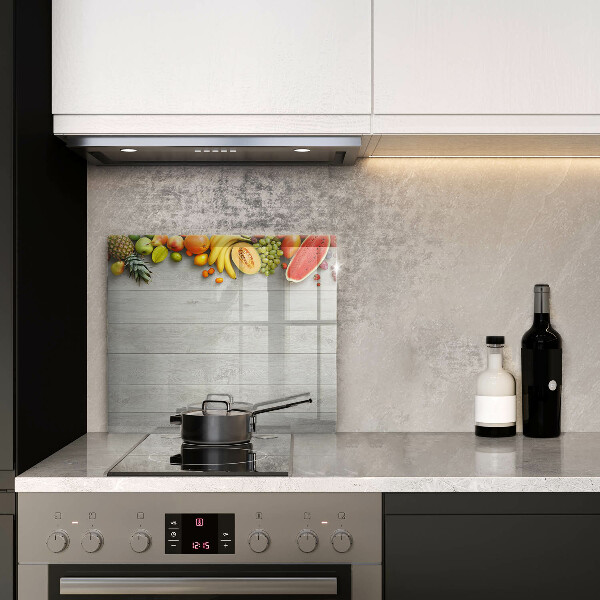 Glas Ceranfeldabdeckung Früchte auf Brettern