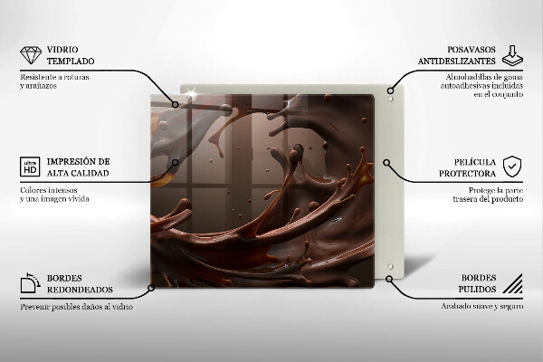 Glas Ceranfeldabdeckung Flüssige Schokolade