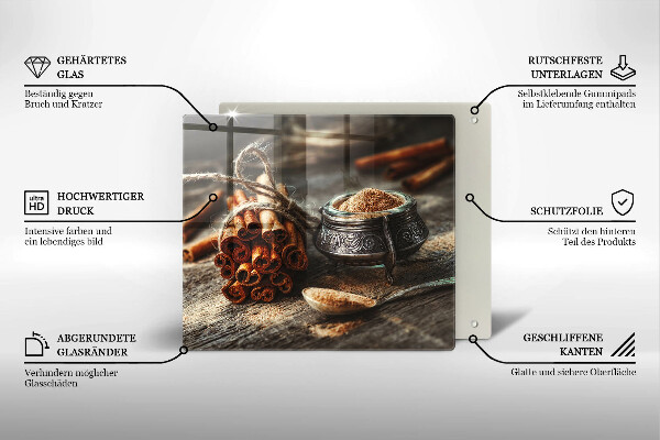 Glas Ceranfeldabdeckung Vanilleschoten