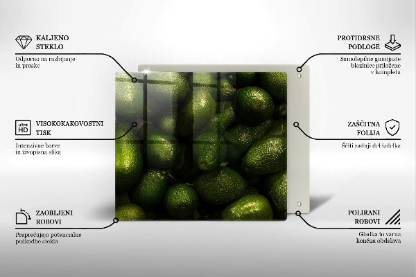 Glas Ceranfeldabdeckung Avocadofrucht