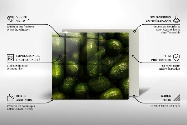 Glas Ceranfeldabdeckung Avocadofrucht