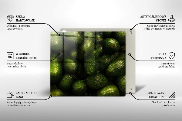 Glas Ceranfeldabdeckung Avocadofrucht