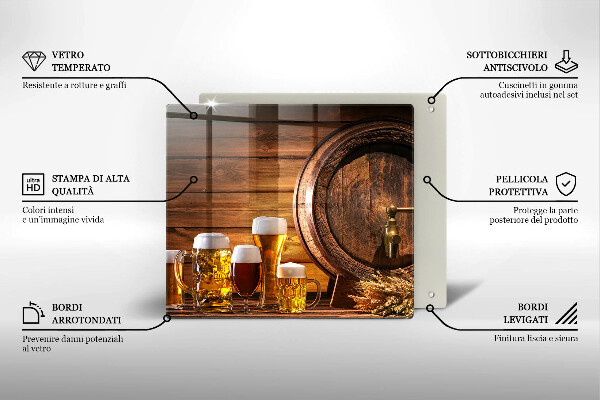 Glas Ceranfeldabdeckung Fass Bier