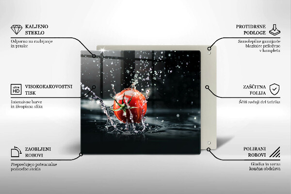 Glas Ceranfeldabdeckung Tomate in Wasser