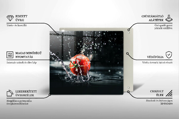 Glas Ceranfeldabdeckung Tomate in Wasser