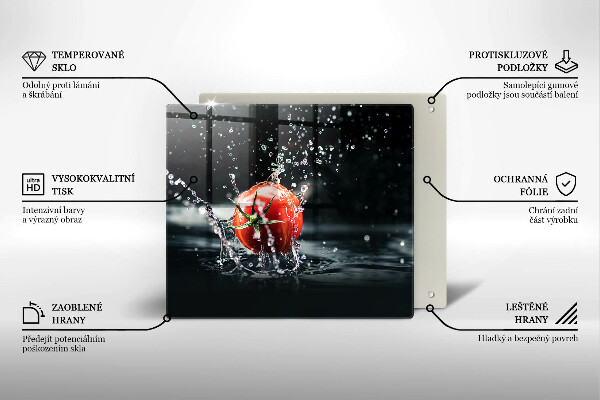 Glas Ceranfeldabdeckung Tomate in Wasser