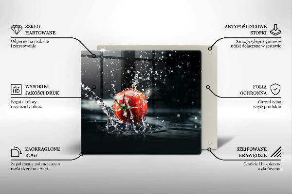 Glas Ceranfeldabdeckung Tomate in Wasser