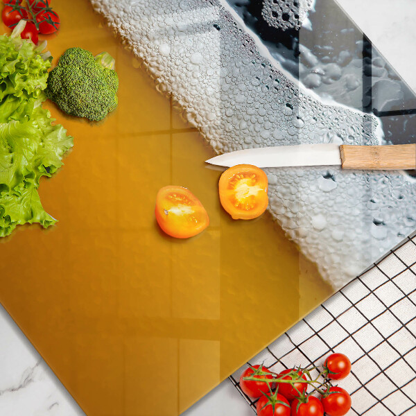 Glas Ceranfeldabdeckung Bierschaum trinken