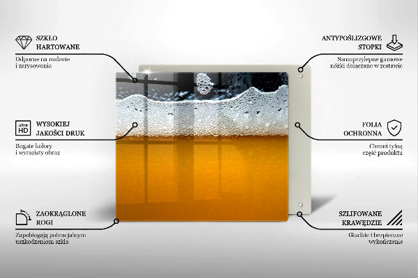 Glas Ceranfeldabdeckung Bierschaum trinken