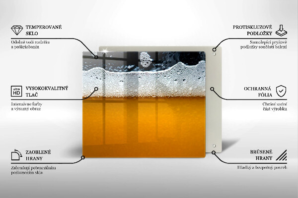 Glas Ceranfeldabdeckung Bierschaum trinken