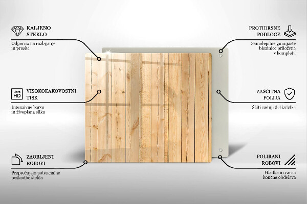 Glas Ceranfeldabdeckung Zarte Holzbretter