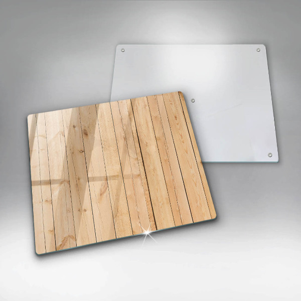 Glas Ceranfeldabdeckung Zarte Holzbretter