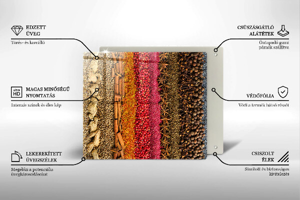 Glas Ceranfeldabdeckung Bunte Gewürze