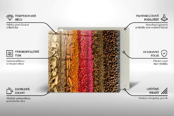 Glas Ceranfeldabdeckung Bunte Gewürze