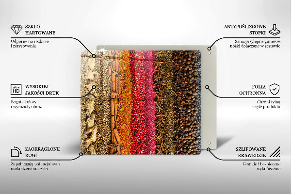 Glas Ceranfeldabdeckung Bunte Gewürze