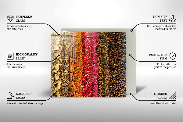 Glas Ceranfeldabdeckung Bunte Gewürze