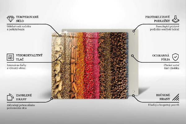 Glas Ceranfeldabdeckung Bunte Gewürze