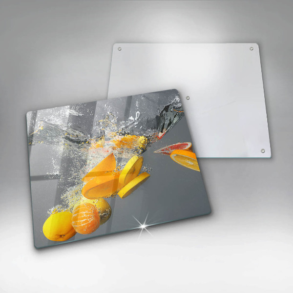 Glas Ceranfeldabdeckung Zitronen im Wasser