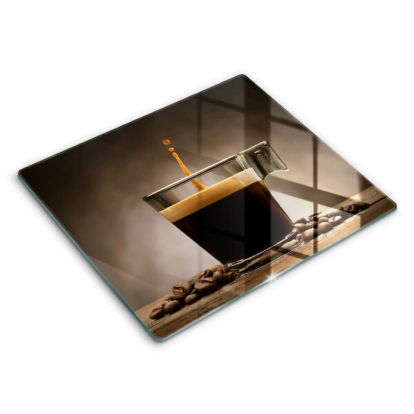 Glas Ceranfeldabdeckung Glas und Kaffeebohnen