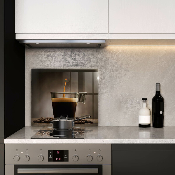 Glas Ceranfeldabdeckung Glas und Kaffeebohnen