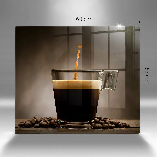 Glas Ceranfeldabdeckung Glas und Kaffeebohnen