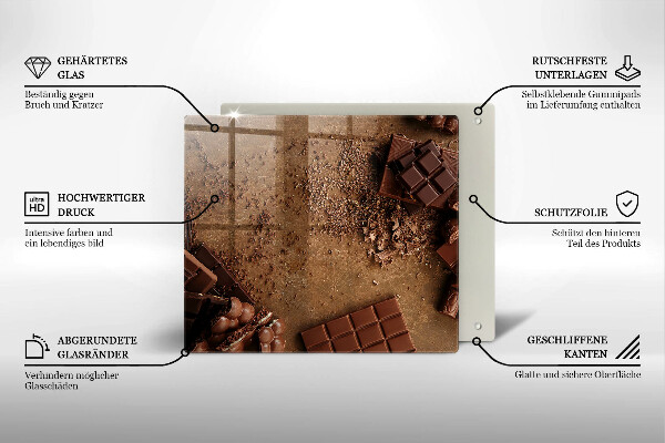 Glas Ceranfeldabdeckung Schokoladenbonbons