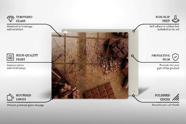 Glas Ceranfeldabdeckung Schokoladenbonbons