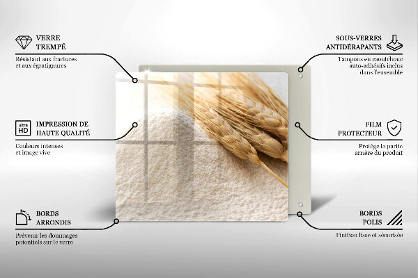 Glas Ceranfeldabdeckung Mehl und Ähren