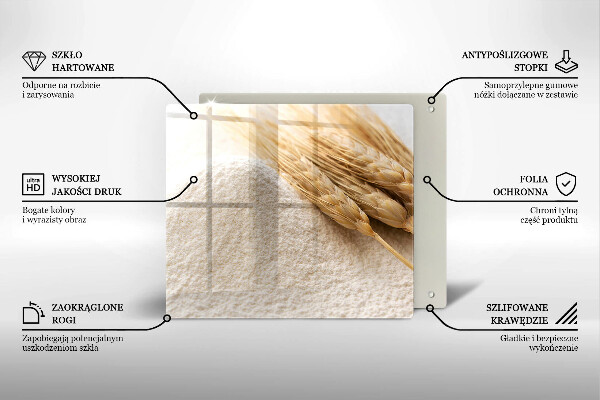 Glas Ceranfeldabdeckung Mehl und Ähren