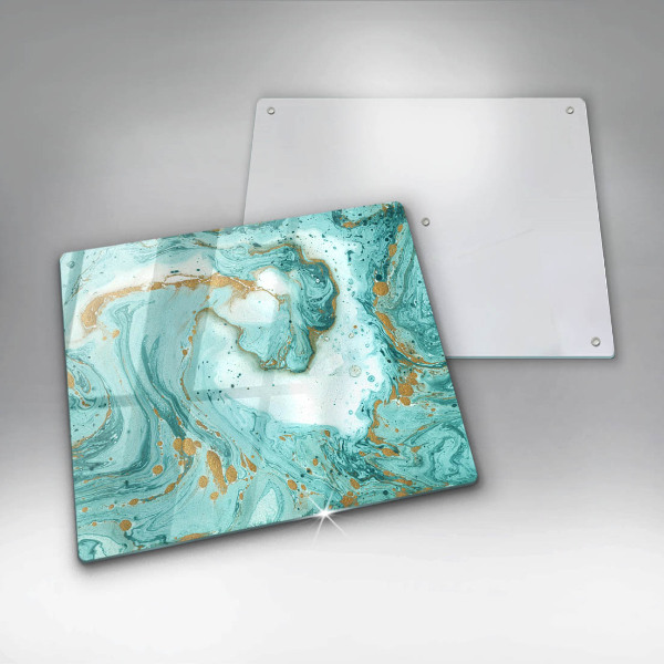 Glas Ceranfeldabdeckung Blaue Abstraktion