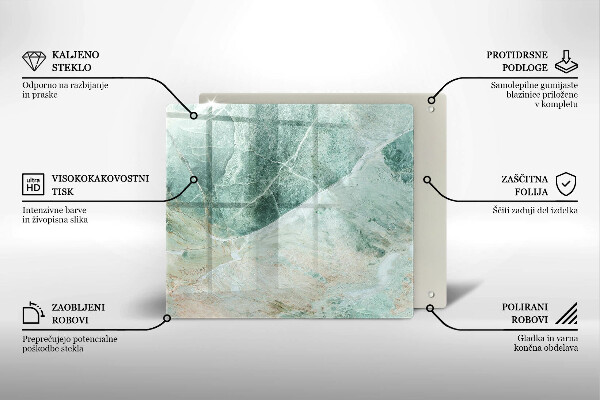 Glas Herdabdeckplatte Steinstruktur