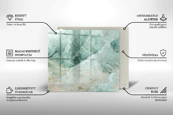 Glas Herdabdeckplatte Steinstruktur