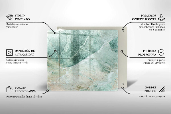 Glas Herdabdeckplatte Steinstruktur