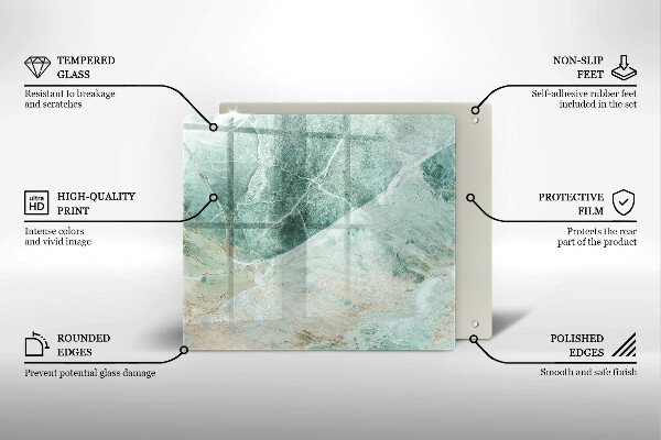 Glas Herdabdeckplatte Steinstruktur