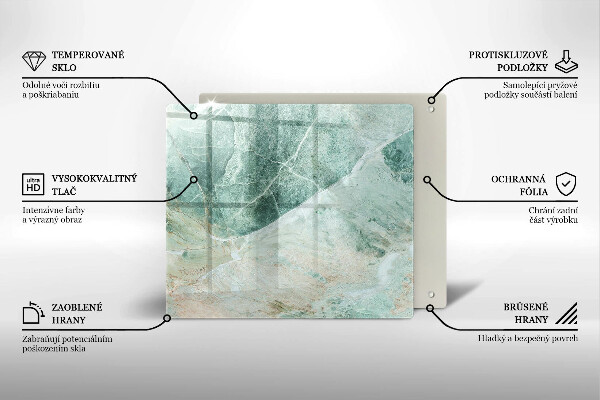 Glas Herdabdeckplatte Steinstruktur