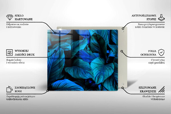 Glas Ceranfeldabdeckung Blätter der Dschungelvegetation