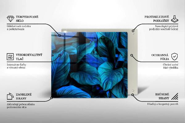 Glas Ceranfeldabdeckung Blätter der Dschungelvegetation
