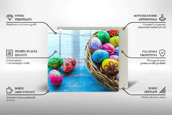 Glas Ceranfeldabdeckung Ostereier Ostereier
