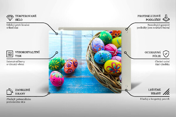 Glas Ceranfeldabdeckung Ostereier Ostereier