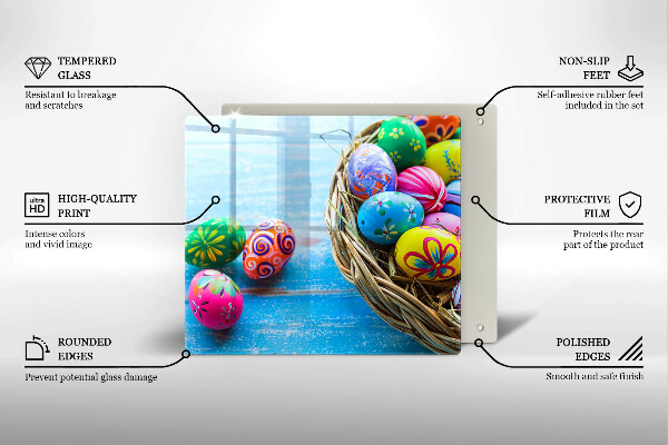 Glas Ceranfeldabdeckung Ostereier Ostereier