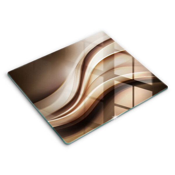 Glas Herdabdeckplatte Abstraktion sanfte Linien