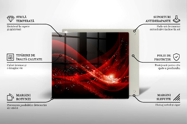 Glas Herdabdeckplatte Moderne Abstraktion