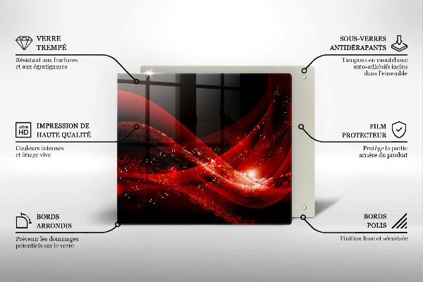 Glas Herdabdeckplatte Moderne Abstraktion