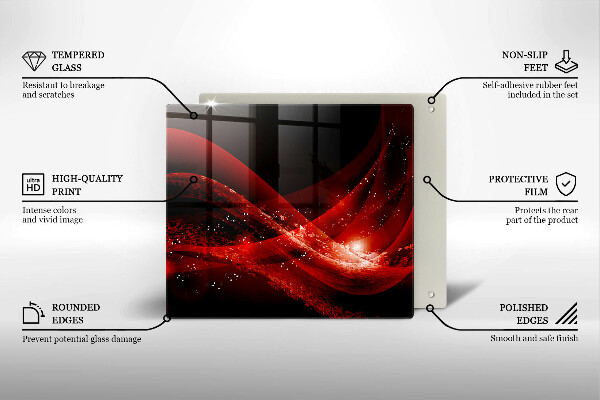 Glas Herdabdeckplatte Moderne Abstraktion