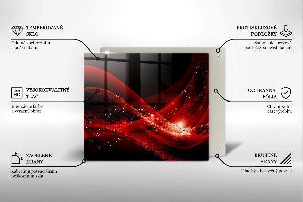 Glas Herdabdeckplatte Moderne Abstraktion