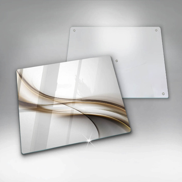 Glas Herdabdeckplatte Weiche Linien Abstraktion